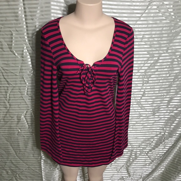 Roxy Dresses & Skirts - ROXY Striped Lace Up Long Bell Sleeve Skater Dress